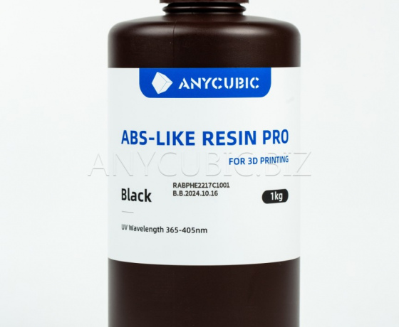 Фото 2 - Чорна Aбс-подібна Фотополімерна смола+ | Anycubic ABS-Like Resin+ Black 1кг