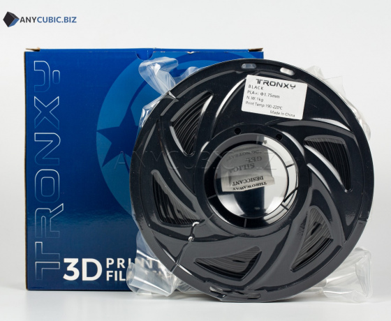 Фото 2 - Чорний PLA пластик Tronxy для 3D принтера 340m | 1 кг | 1,75 мм
