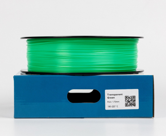 Фото 2 - Прозрачно-зеленый пласт плюс пластик для 3D принтера ✾1кг✾1.75мм