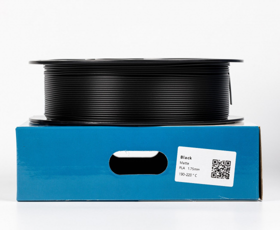 Фото 3 - Чорний Матовий Пла Пластик 1кг | 1.75мм | 330м