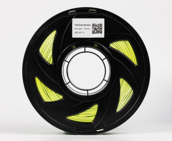 Фото 3 - Жовтий Зелений Пла Пластик Шовковий | PLA SILK Yellow Green 1кг | 1.75мм | 330м