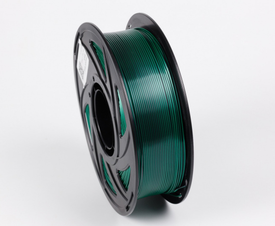 Фото 2 - Смарагдово-зелений Чорний Шовковий Пла Пластик | PLA SILK Emerald Green Black 1кг | 1.75мм | 330м