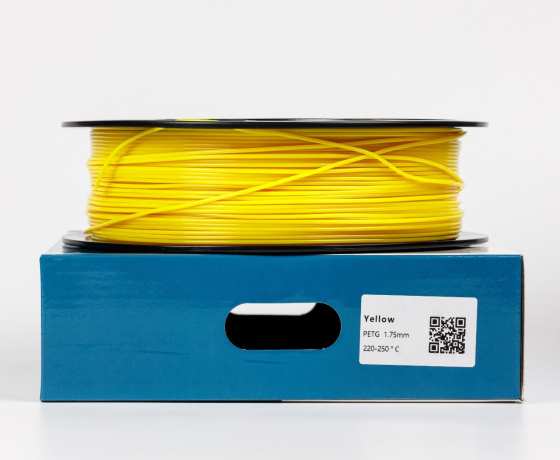 Фото 2 - Жовтий PETG (ПЕТГ) coPET пластик для 3D принтера | Yellow PETG 1кг | 1.75мм | 330м