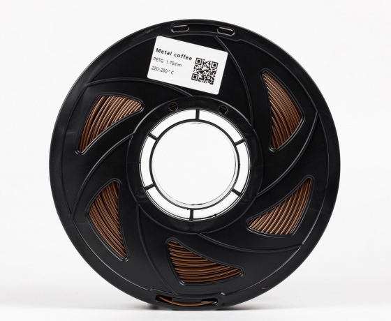 Фото 3 - Коричневий | Кавовий Металік PETG пластик для 3D принтера | PETG Filament Metal coffee 1кг | 1.75мм | 330м